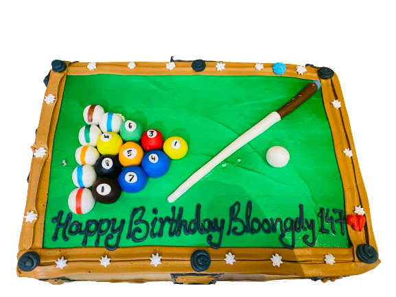 POOL TABLE CREAM CAKE