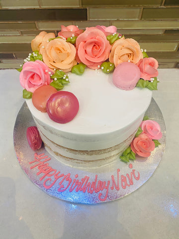 PINK & PEACH NAKED CAKE