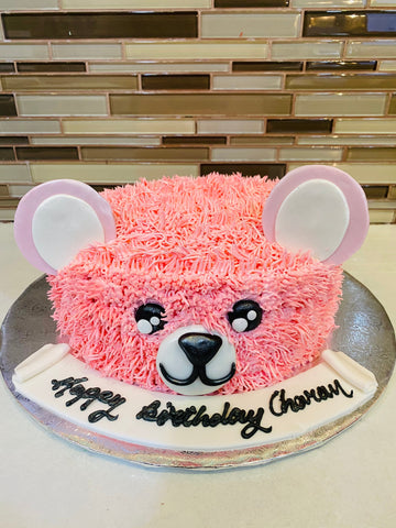 PINK BEAR CREAM CAKE