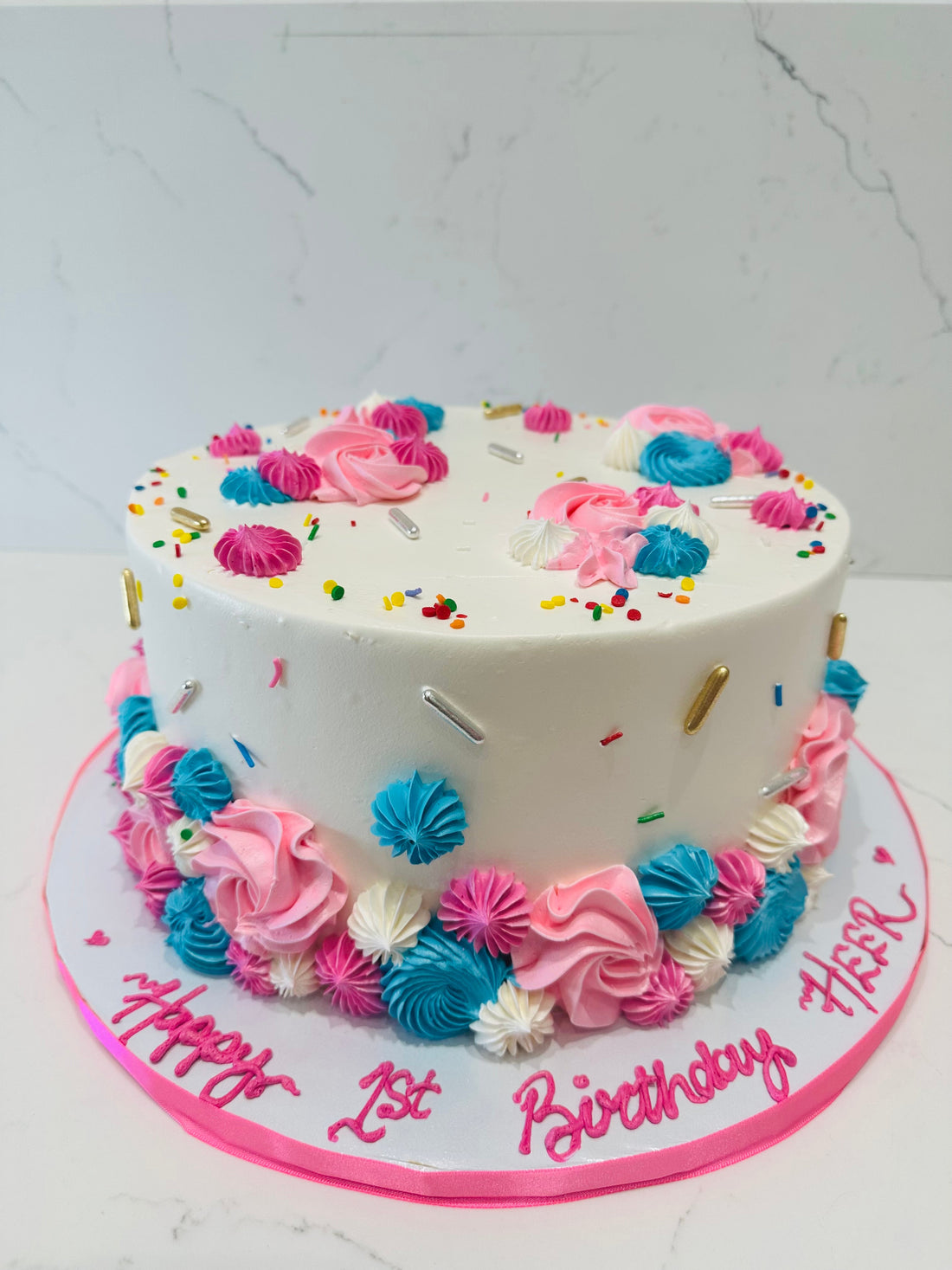 HEER PINK & BLUE CAKE