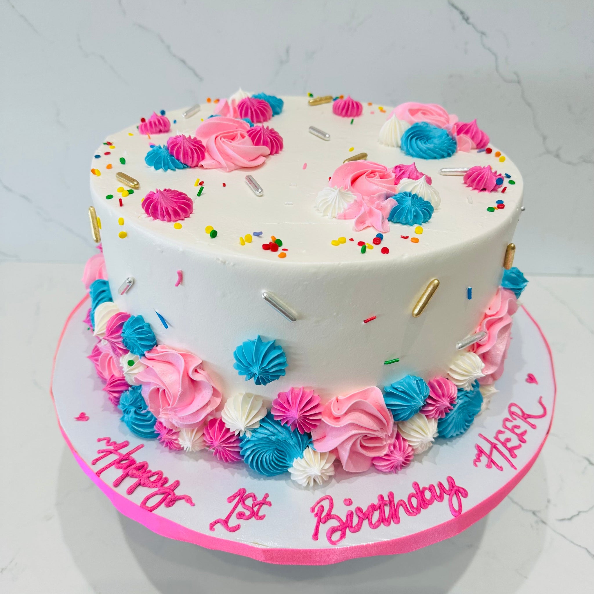 HEER PINK & BLUE CAKE