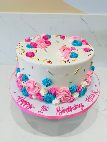 HEER PINK & BLUE CAKE