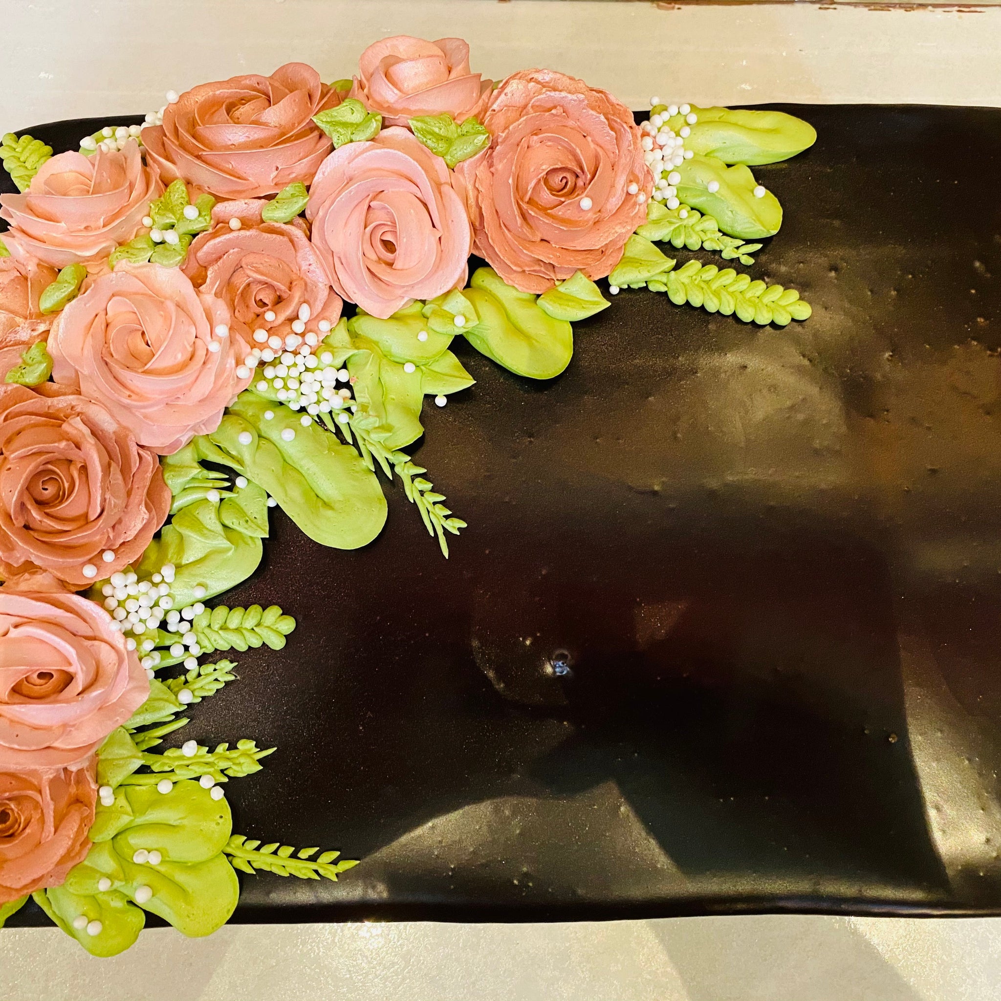 Fudge Flower Birthday cake
