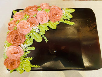 Fudge Flower Birthday cake