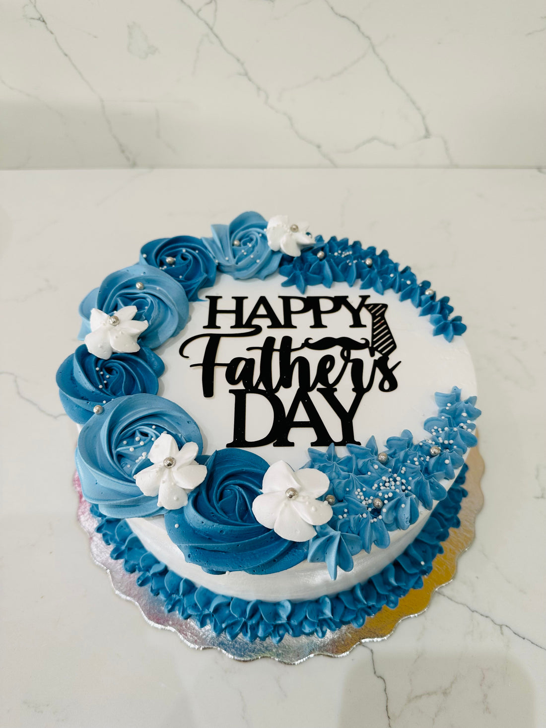 DUSTY BLUE FATHER'S DAY CAKE