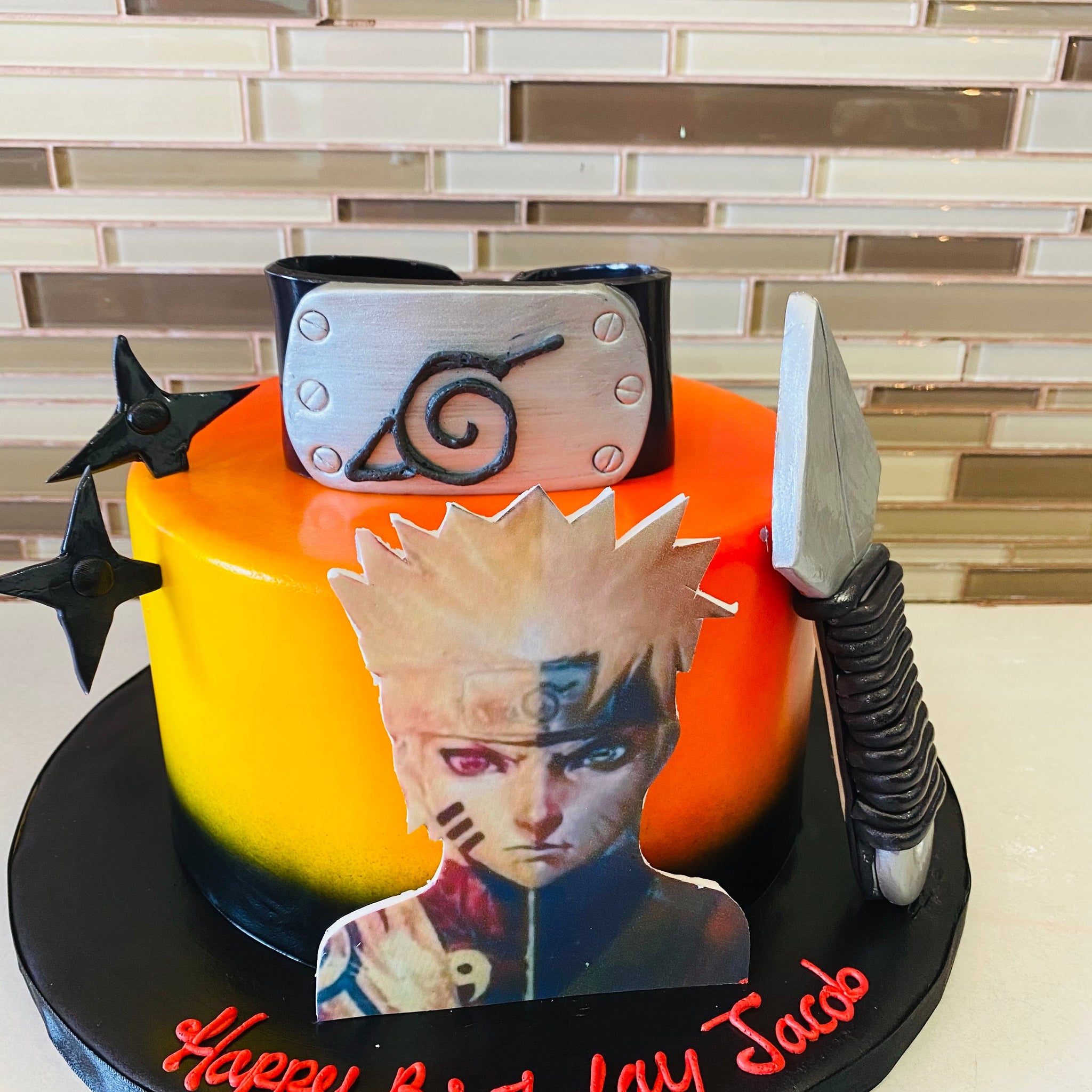 NARUTO FONDANT BIRTHDAY CAKE