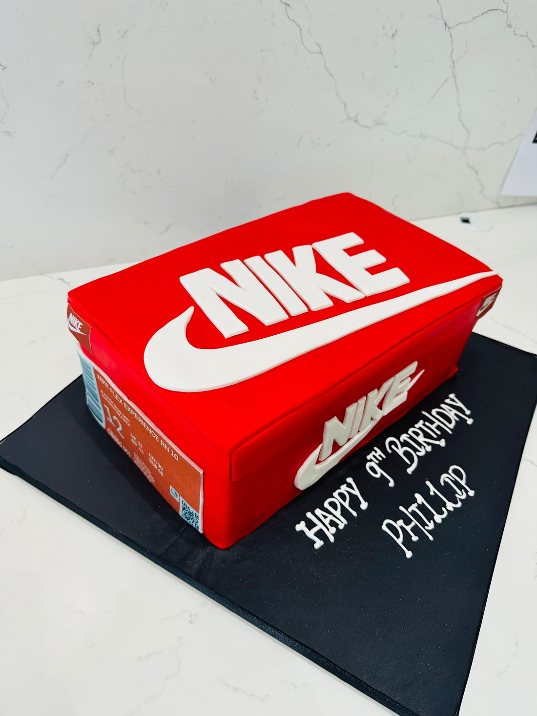 NIKE SHOE BOX MOLDED FONDANT CAKE