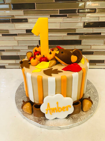 AUTUMN FIRST BIRTHDAY CAKE