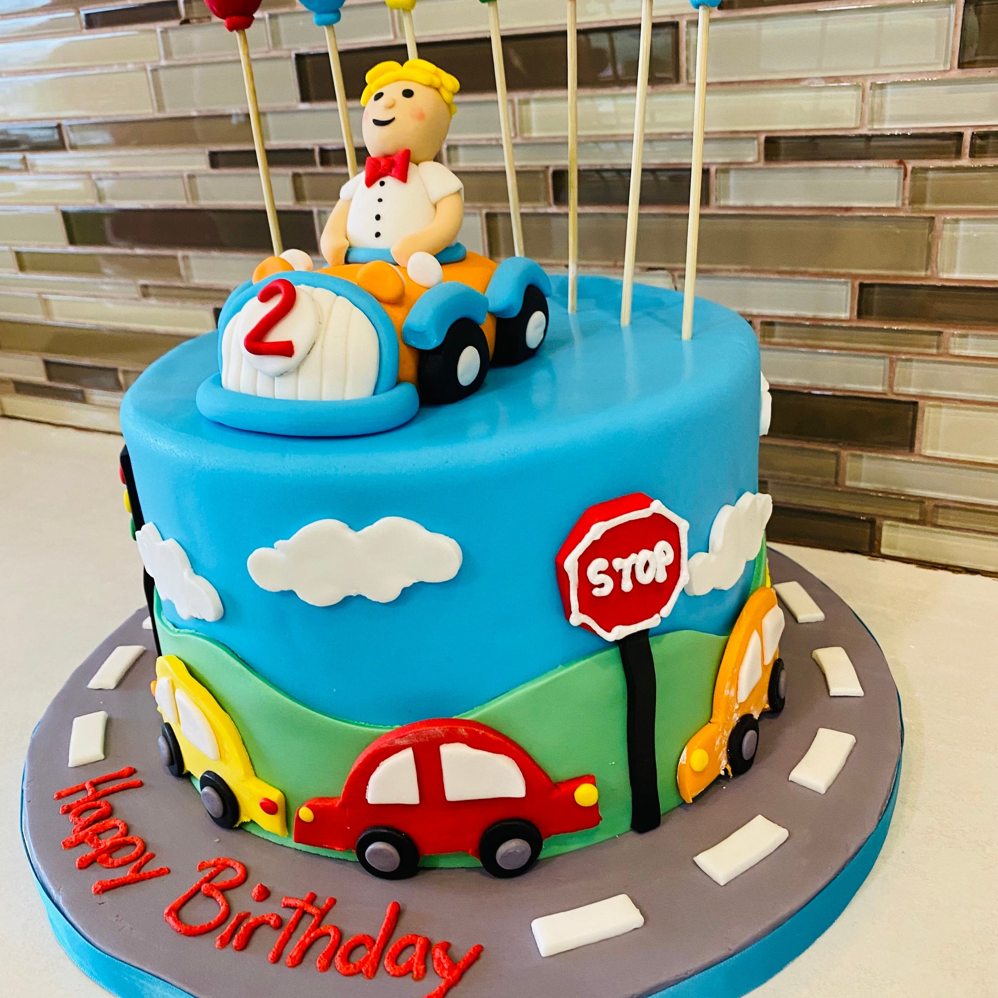 CAR FONDANT BIRTHDAY CAKE
