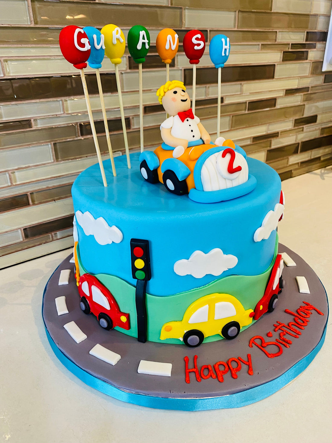 CAR FONDANT BIRTHDAY CAKE