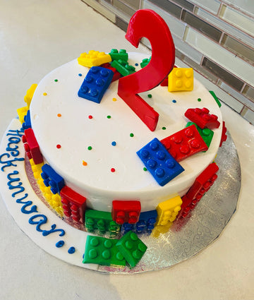 LEGO FONDANT CAKE