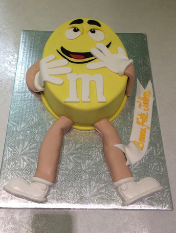 M & M shaped Cake