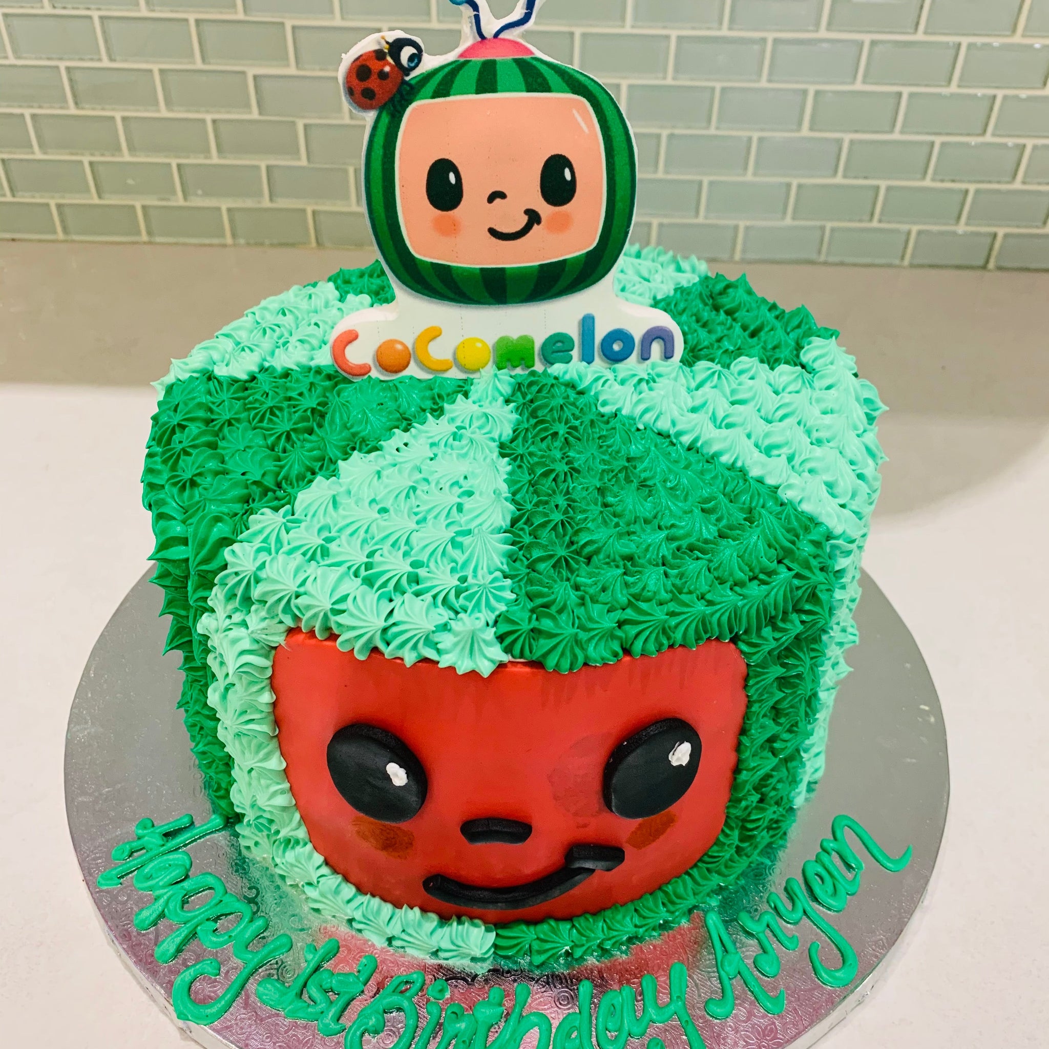 COCOMELON CREAM BIRTHDAY CAKE