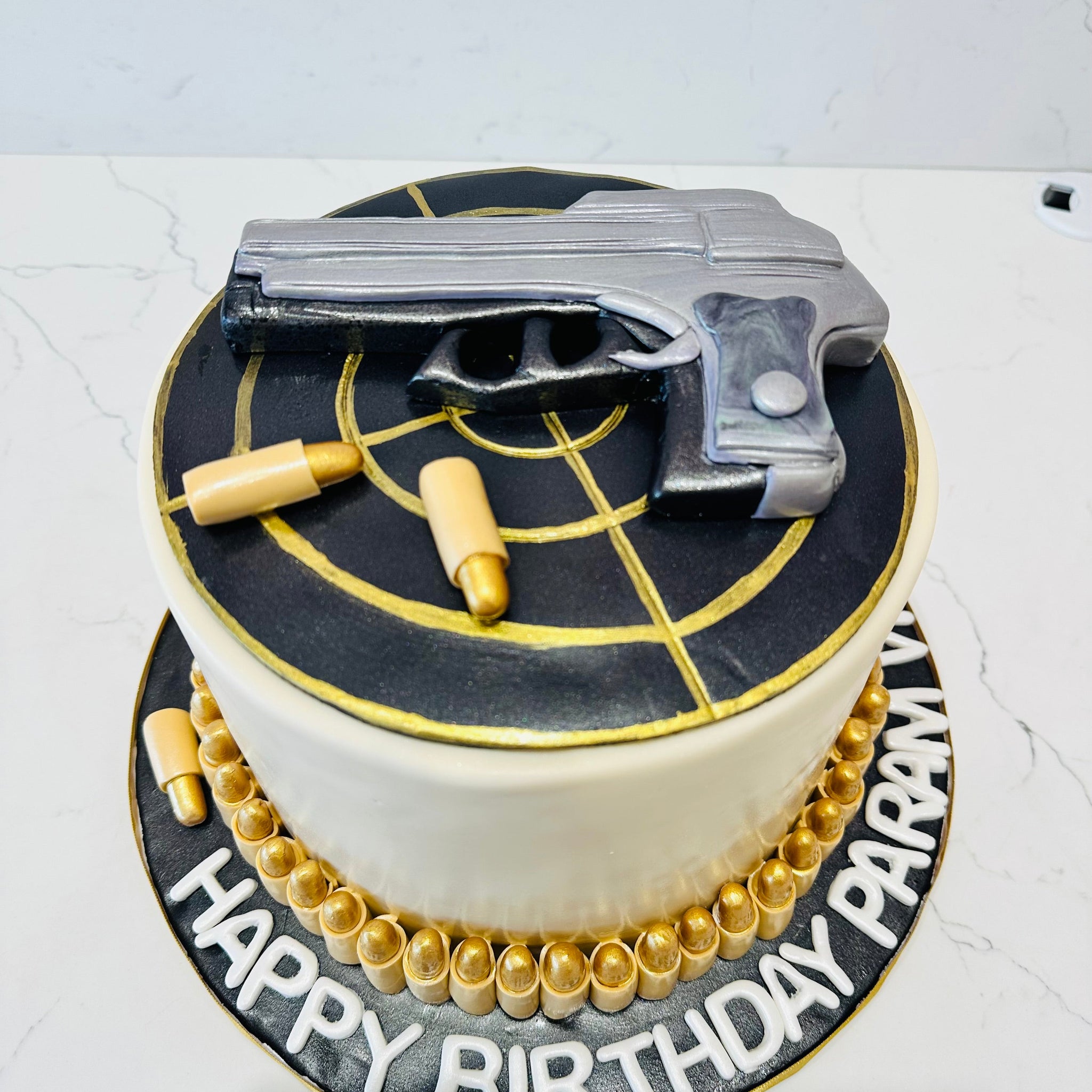 PARAM GUN FONDANT CAKE