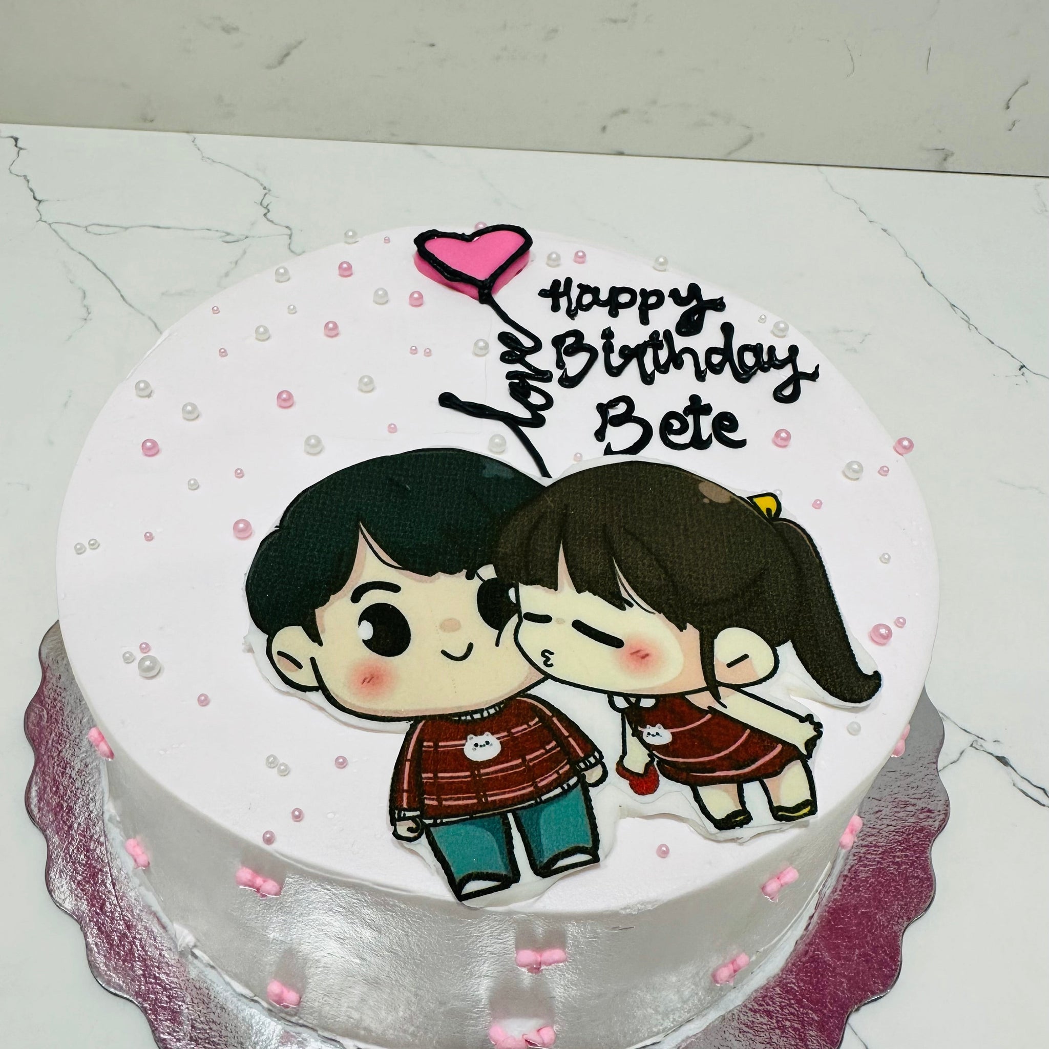 CARTOON COUPLE CAKE