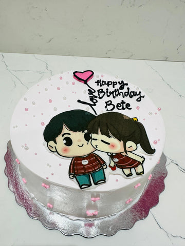 CARTOON COUPLE CAKE