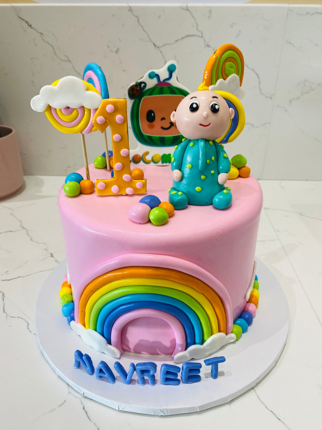 NAVREET COCOMELON FONDANT CAKE