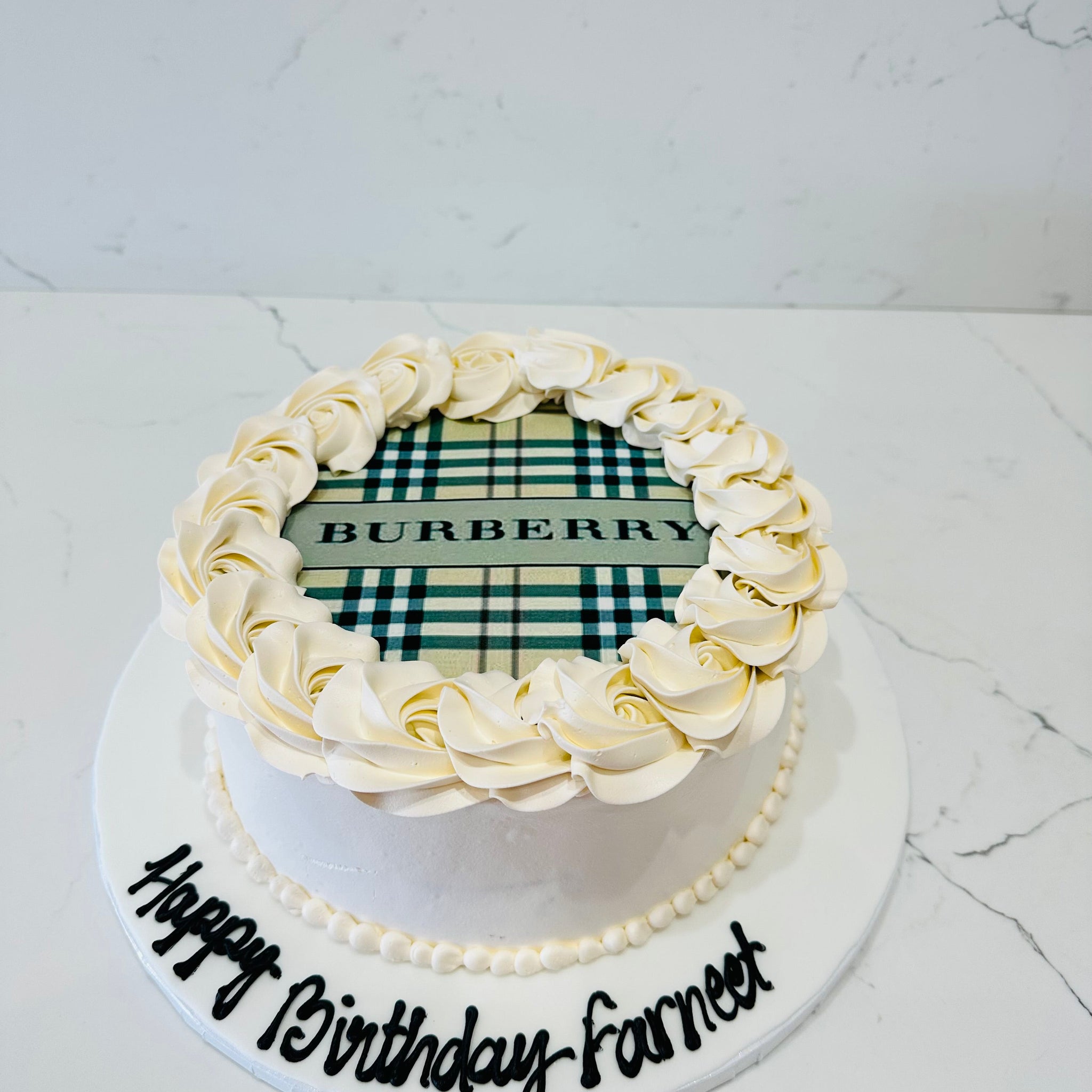 BURBERRY PHOTO CAKE