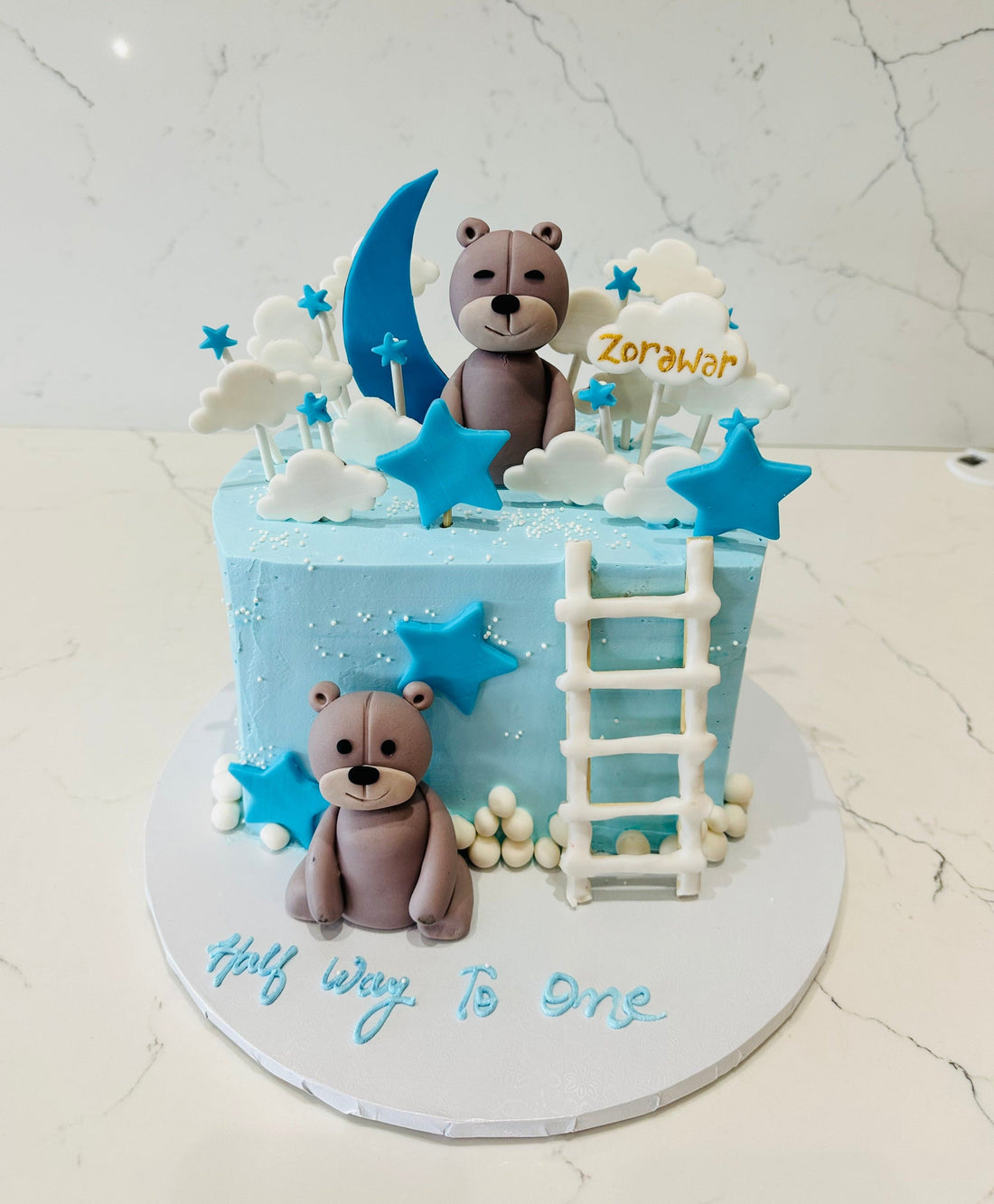 ZORAWAR TEDDY HALF BIRTHDAY CAKE