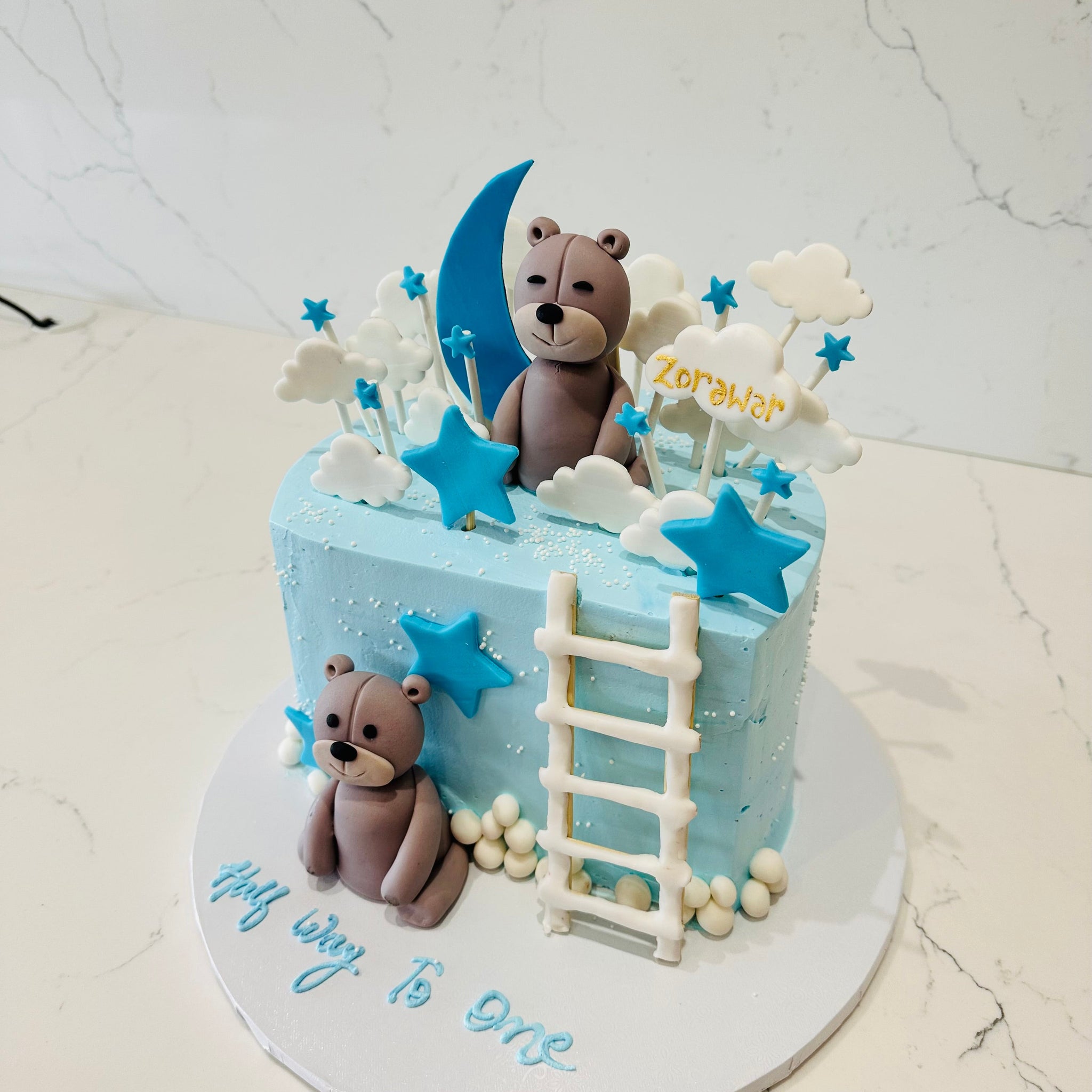 ZORAWAR TEDDY HALF BIRTHDAY CAKE
