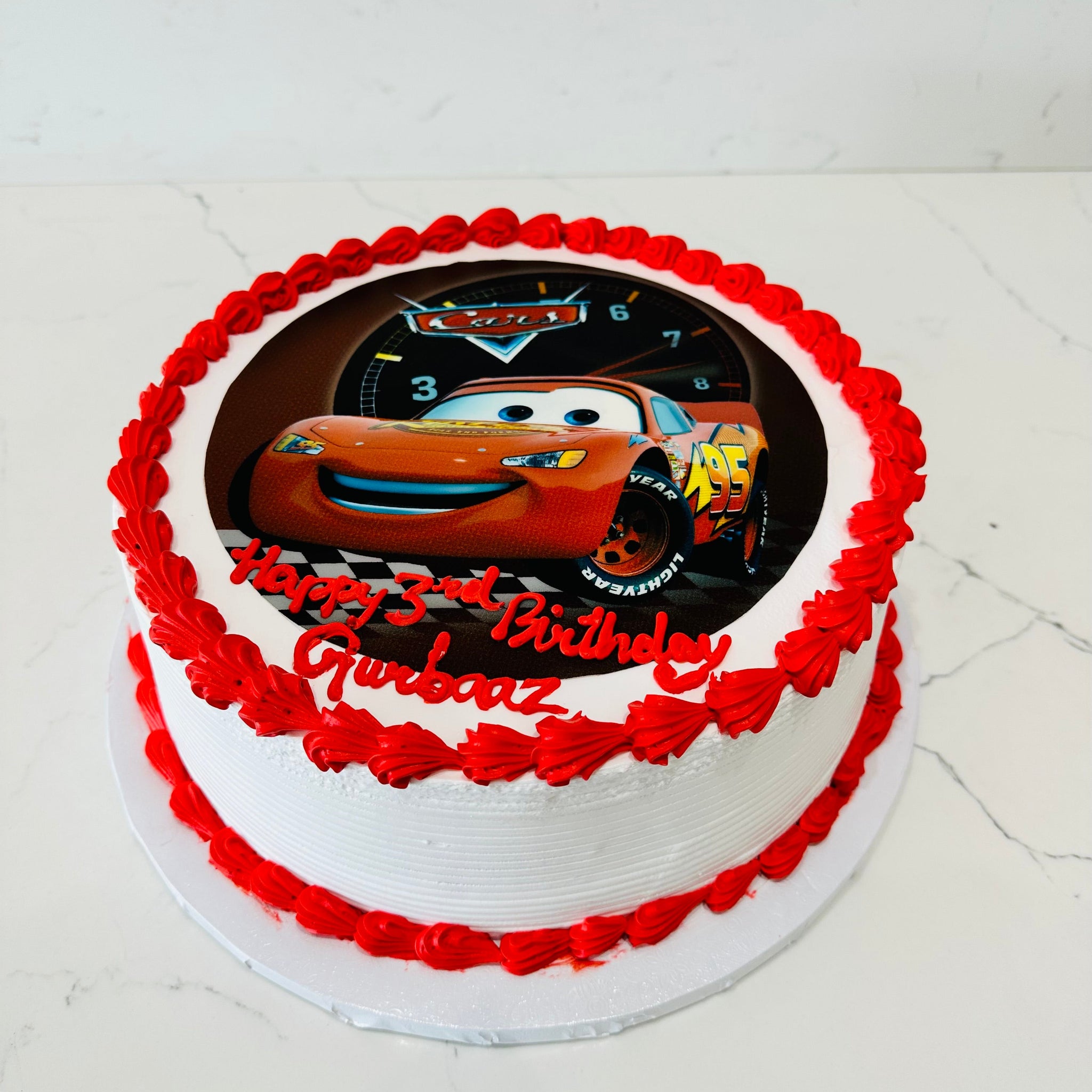 MCQUEEN CAR PHOTO CAKE