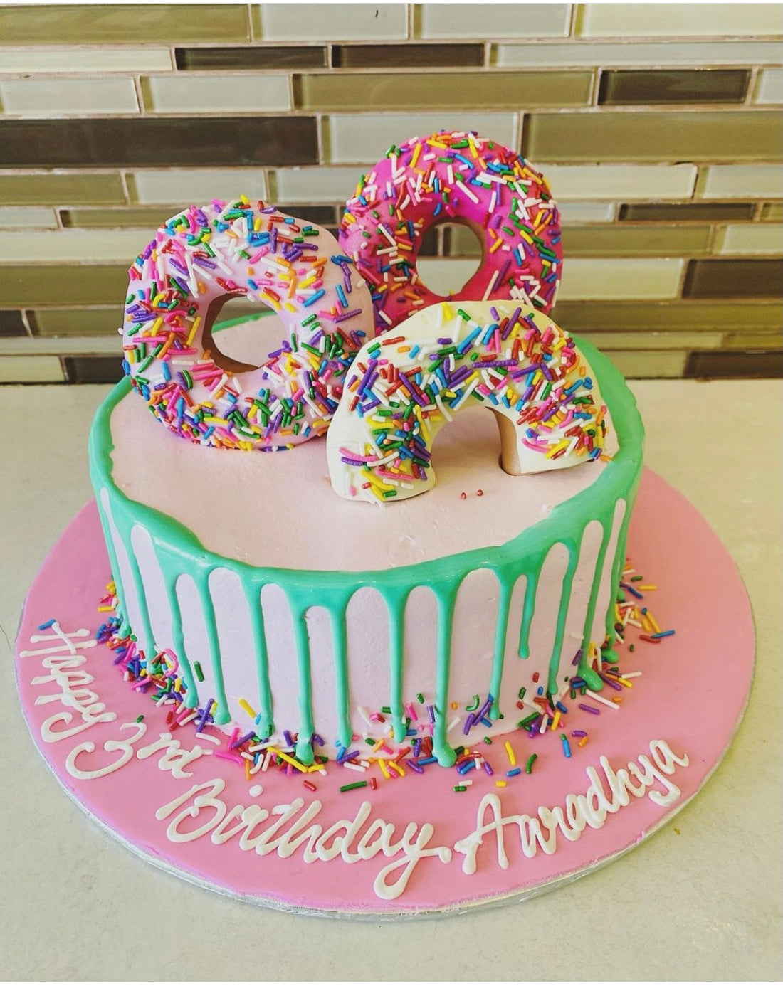 DONUT BIRTHDAY CAKE