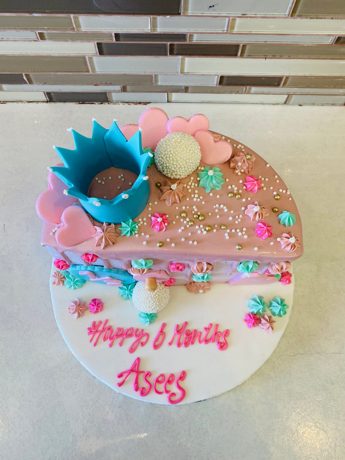 ASEES HALF BIRTHDAY CAKE