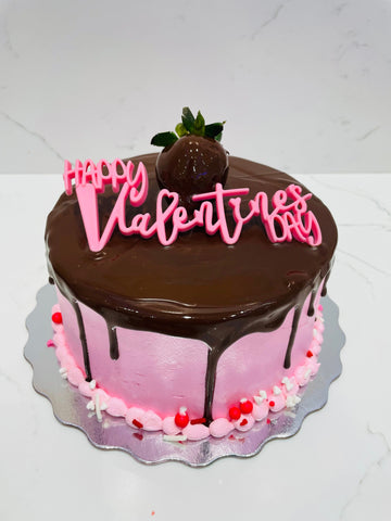 Pink Strawberry Choco Cake