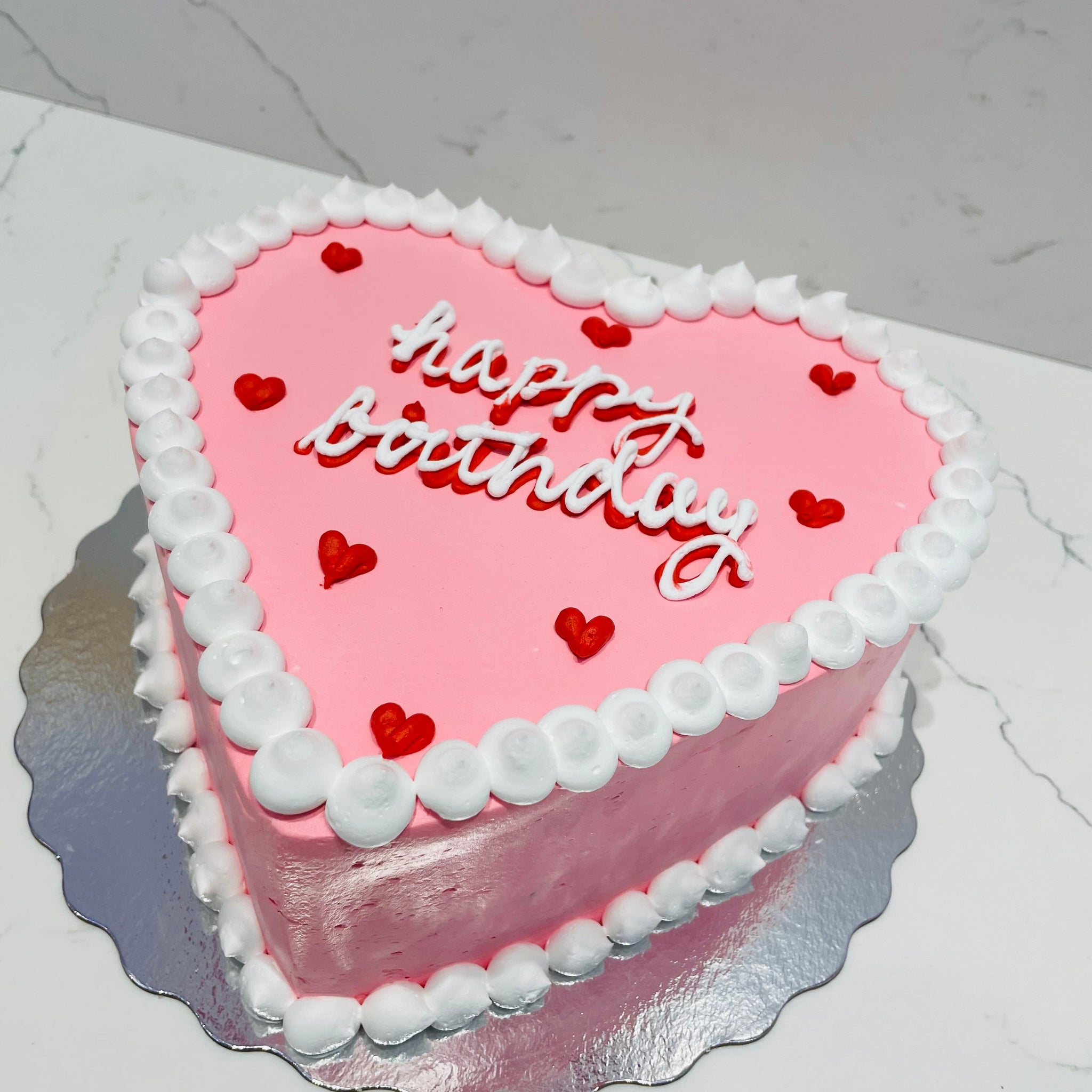 PINK HEART BLOB CAKE