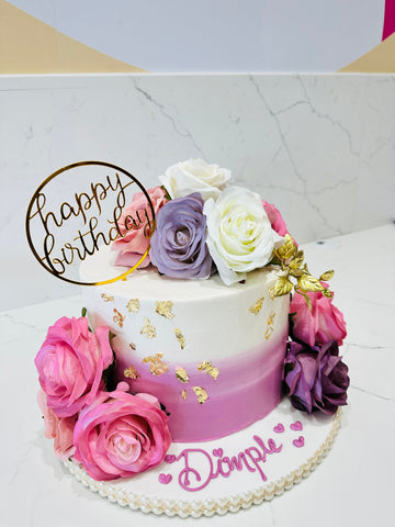 DIMPLE PASTEL FLORAL CAKE