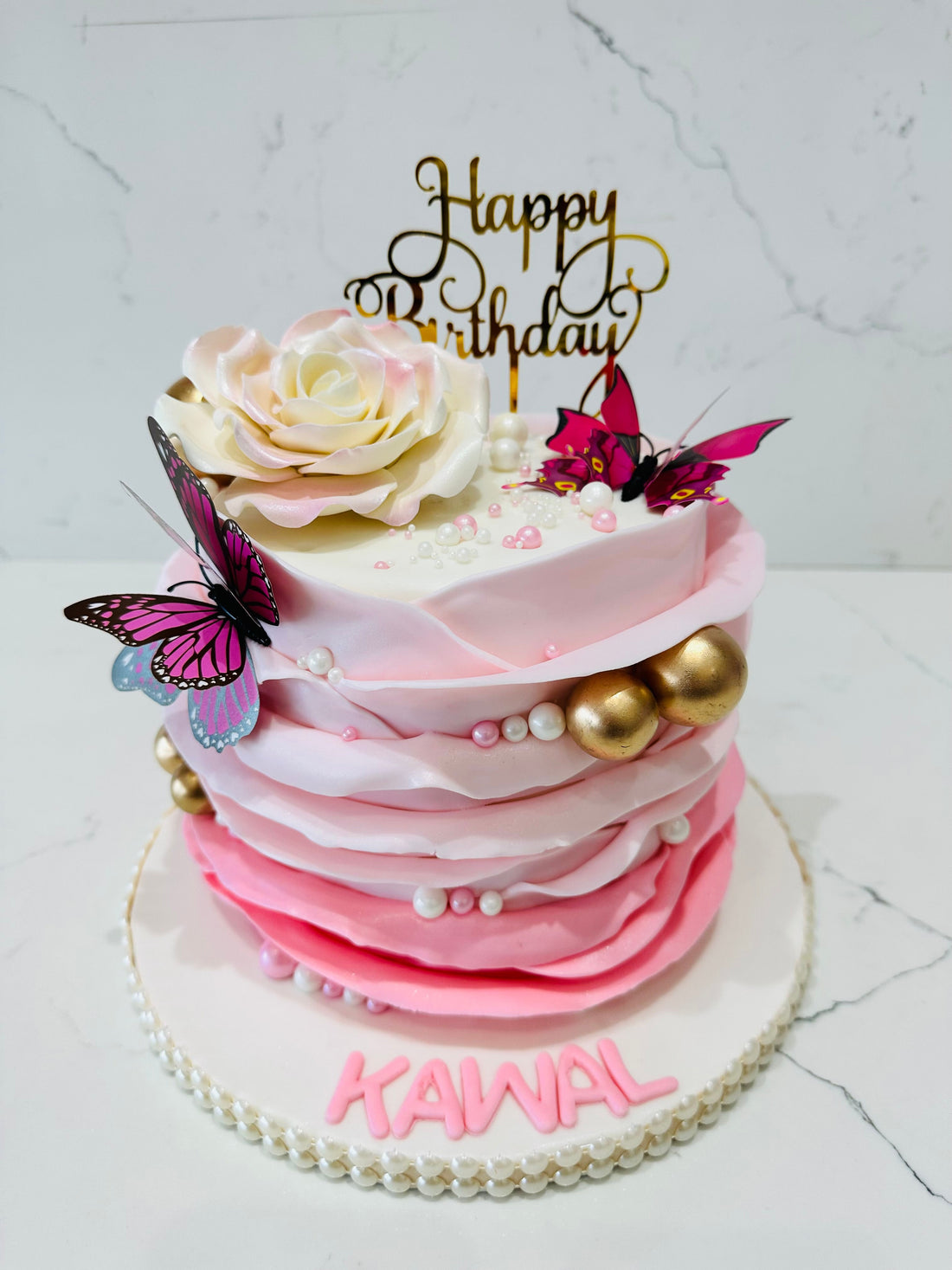 KAWAL Ruffle Fondant cake