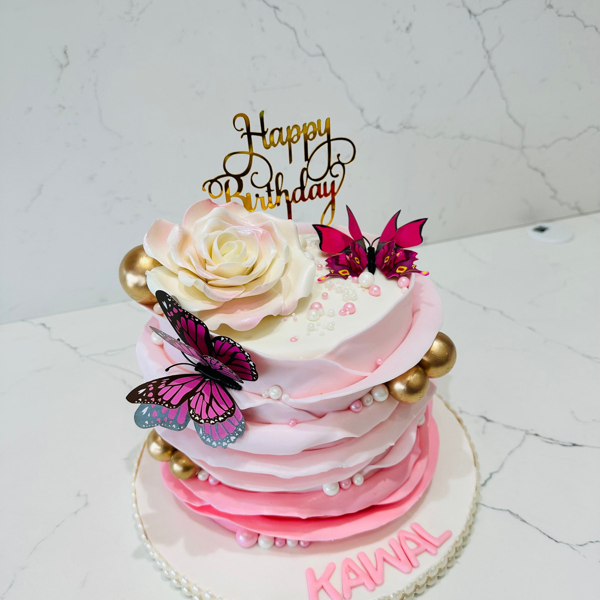 KAWAL Ruffle Fondant cake