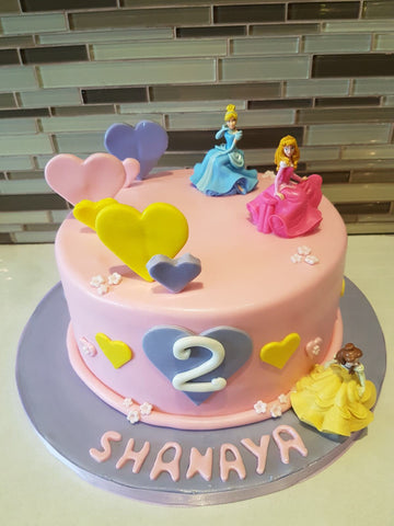 Disney Princess Fondant Cake