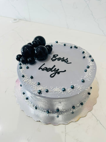 GREY & BLACK CREAM CAKE