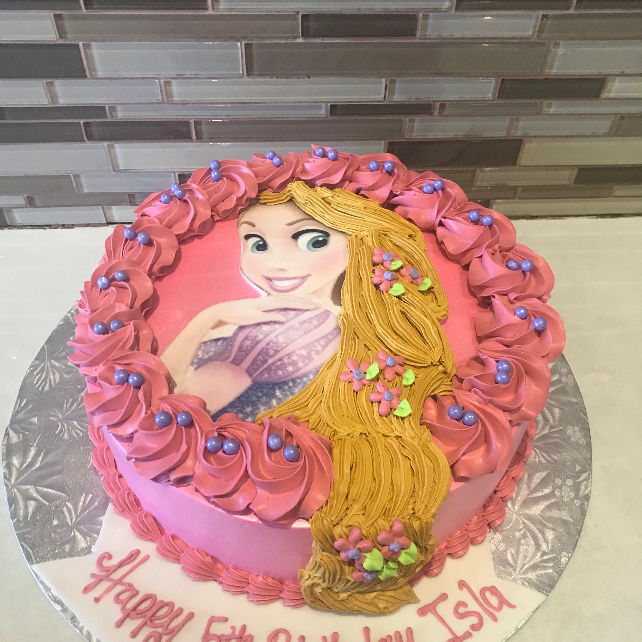 Rapunzel Photo Cake