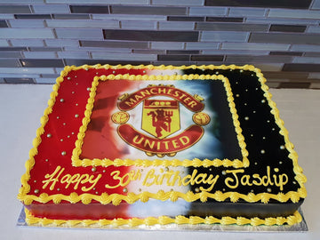 Manchester United Soccer Cake