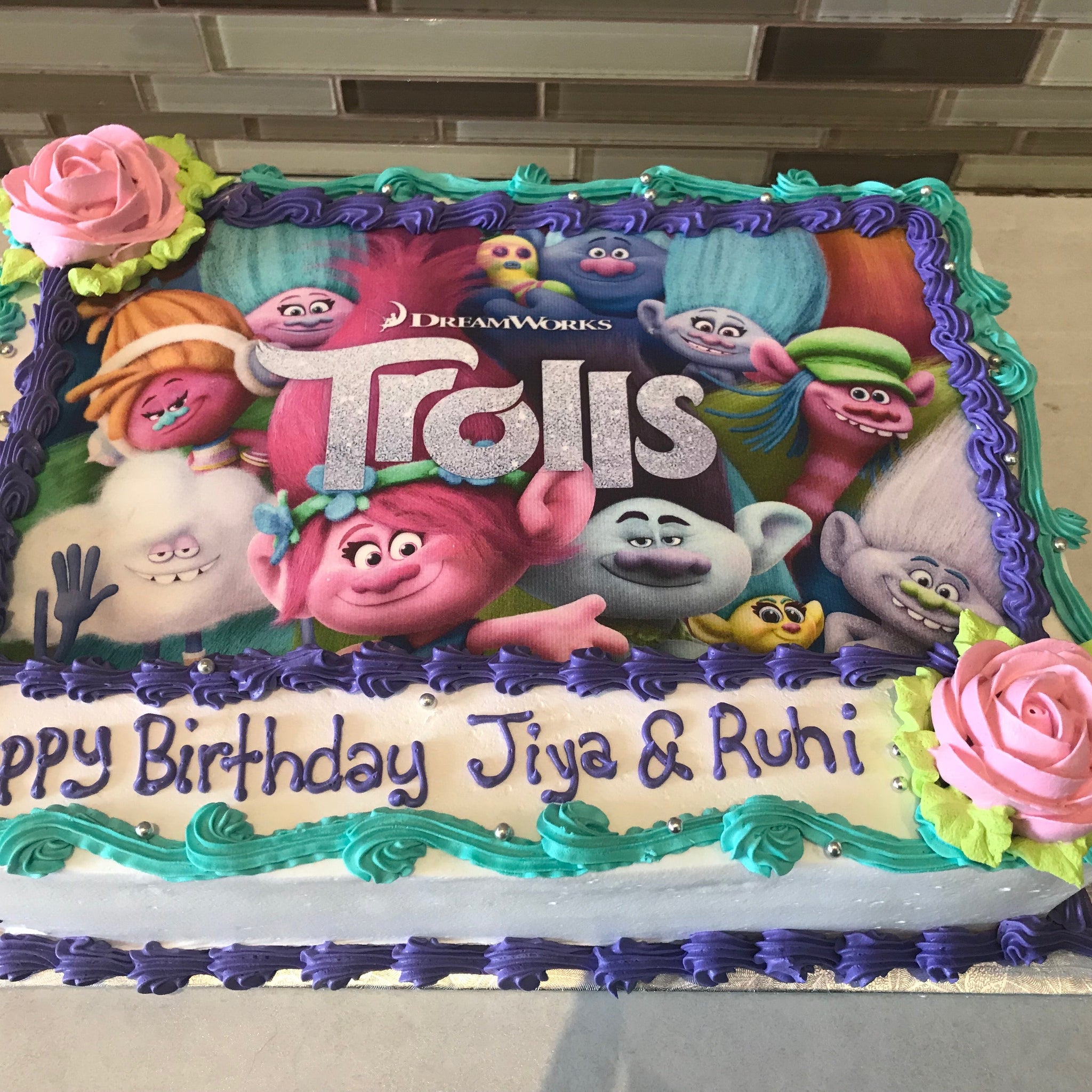 Trolls Photo Cake