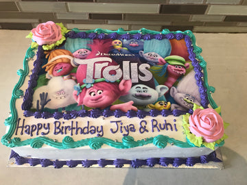 Trolls Photo Cake