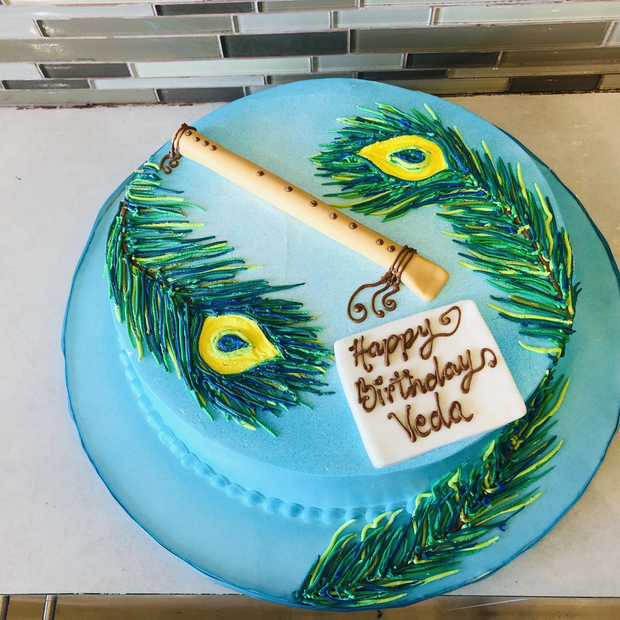 PEACOCK FLUTE CAKE