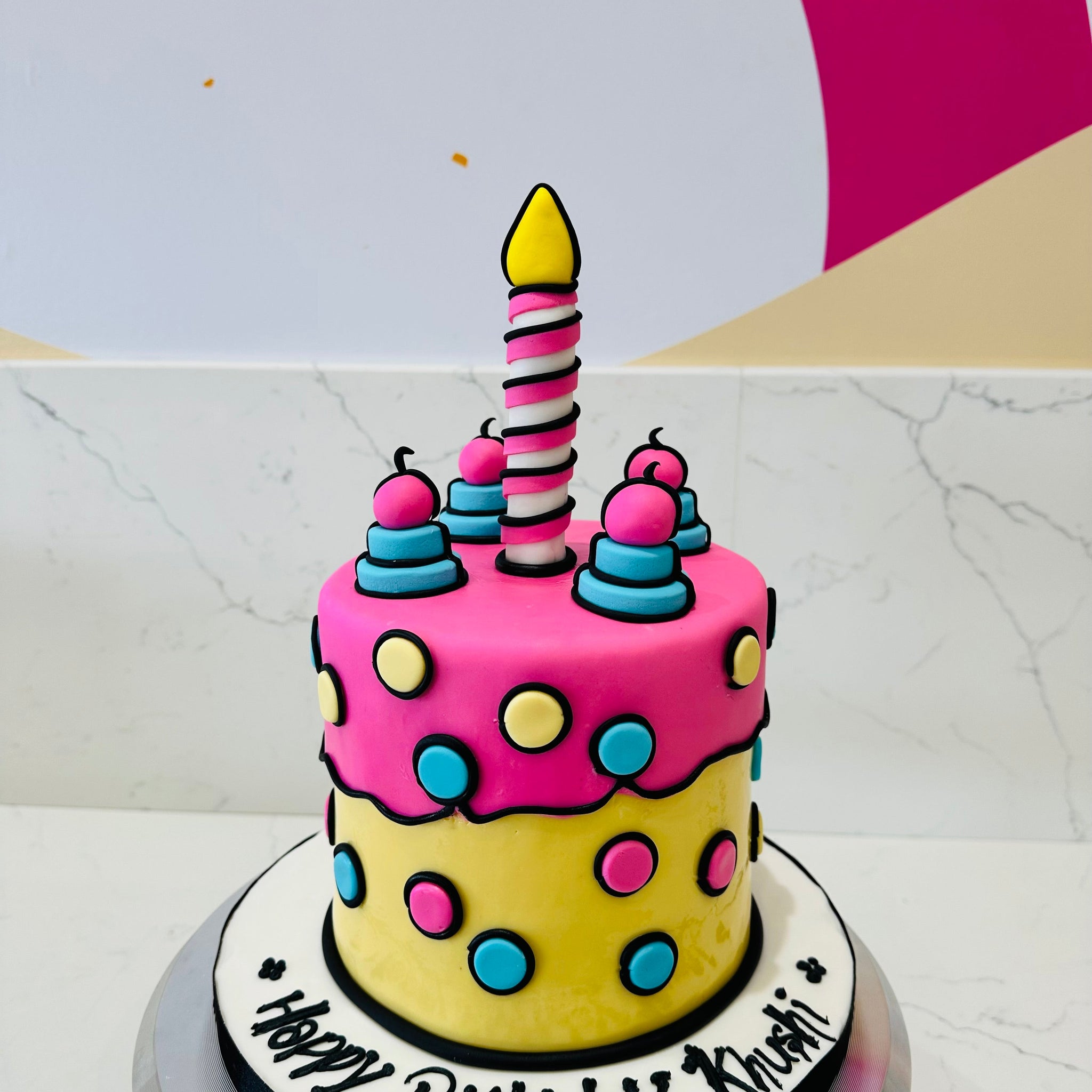 KHUSHI COMIC FONDANT CAKE