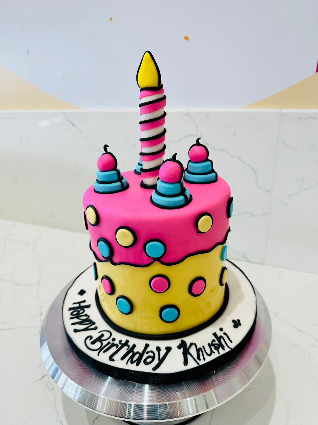 KHUSHI COMIC FONDANT CAKE