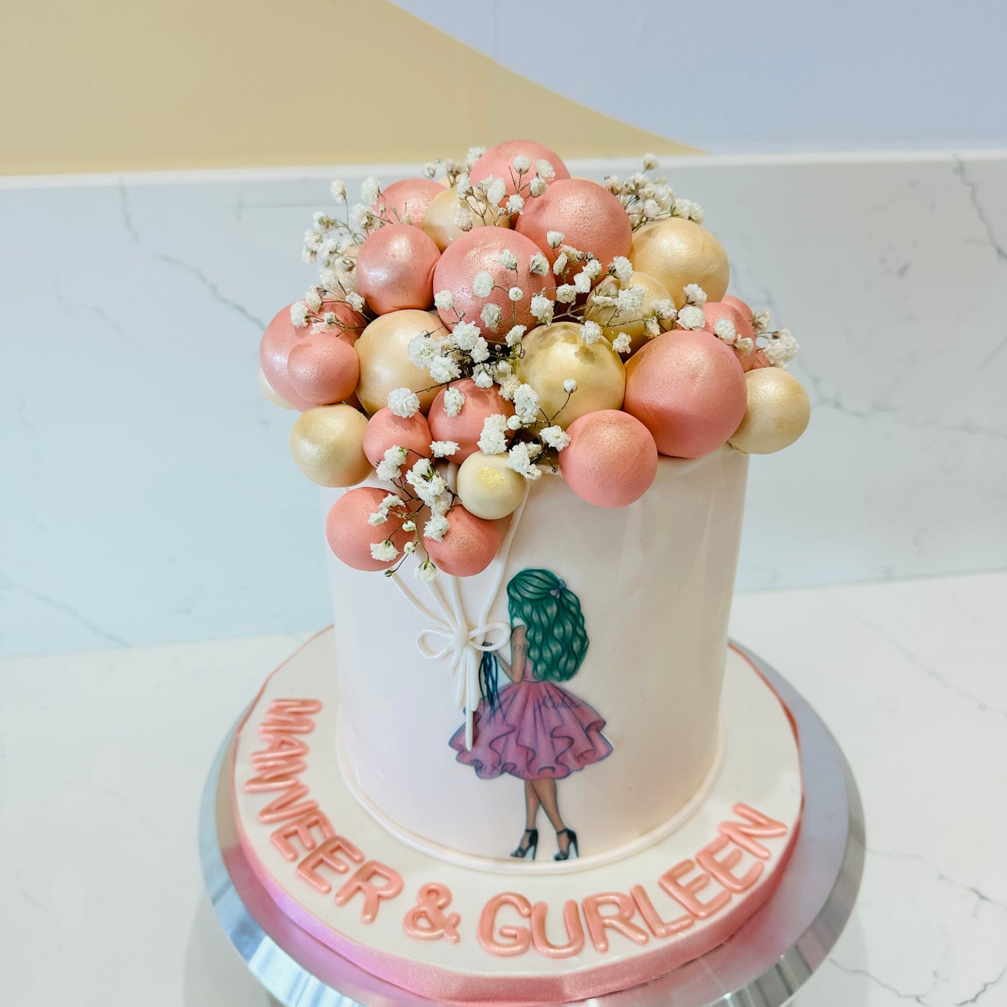 Balloon Fondant Birthday Cake