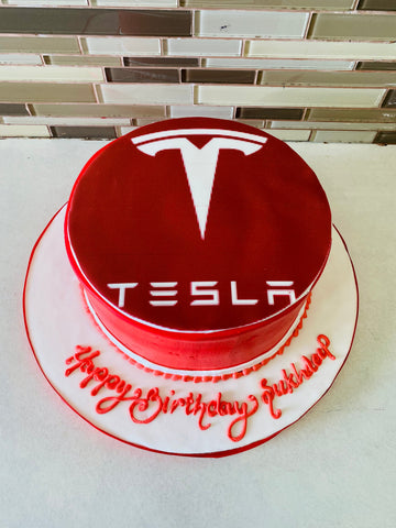 TESLA PHOTO BIRTHDAY CAKE