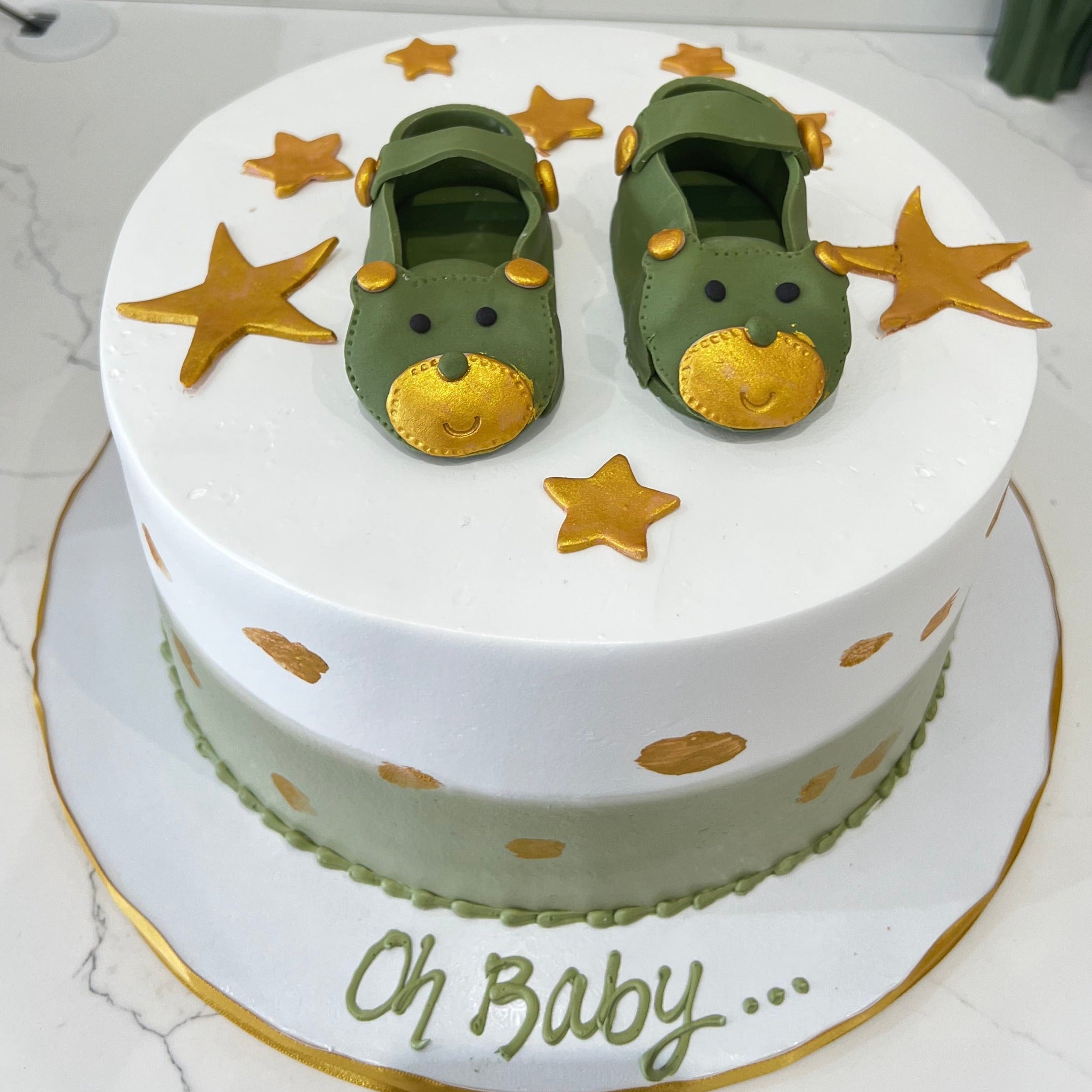 SAGE GREEN BOOTIES CAKE