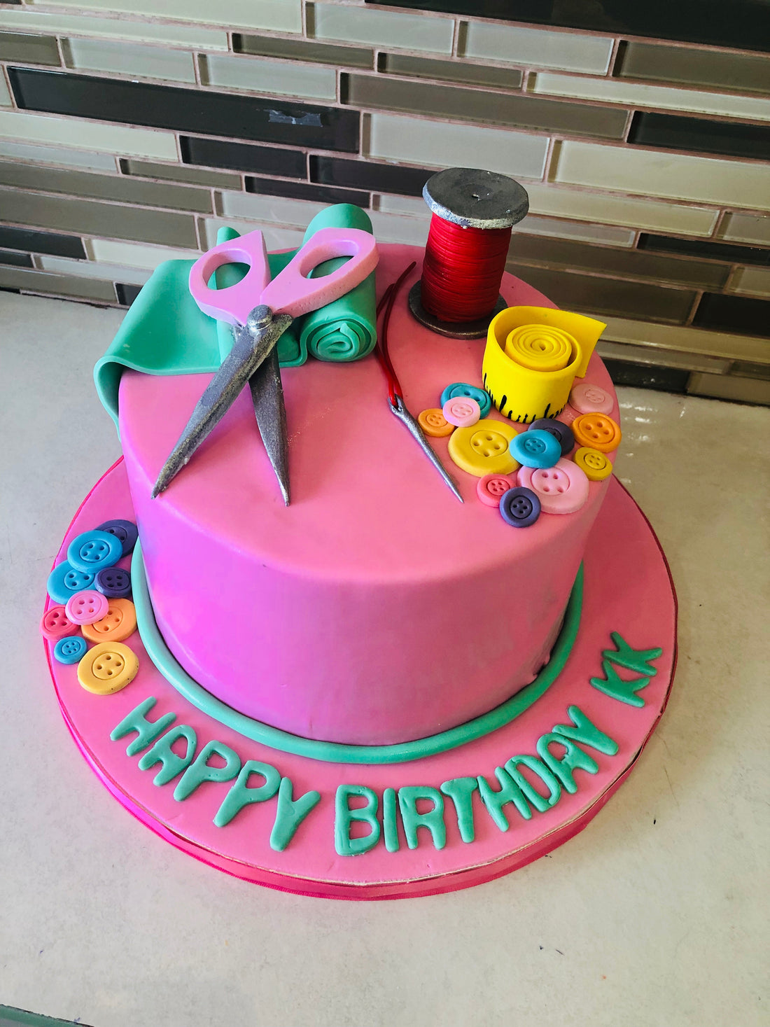 Sewing Fondant Cake