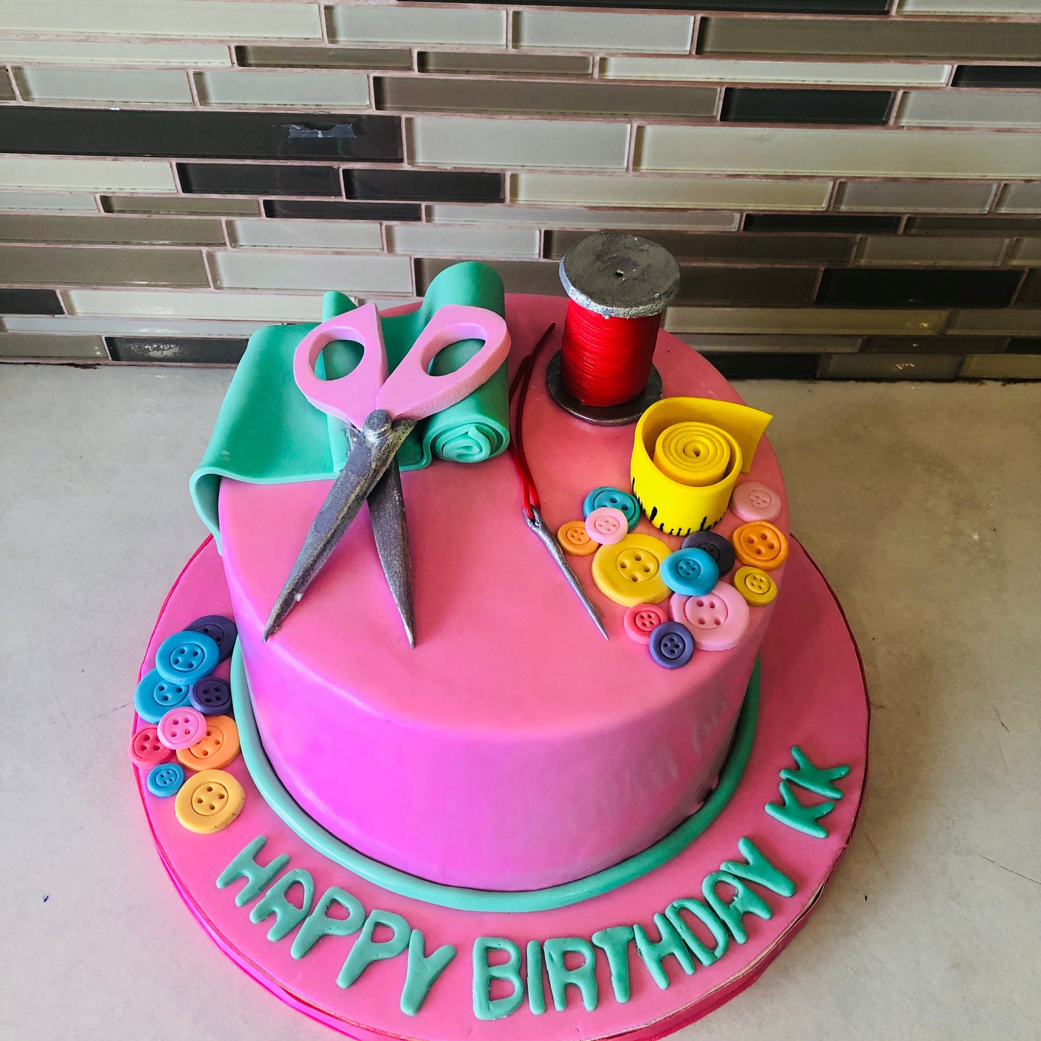 Sewing Fondant Cake