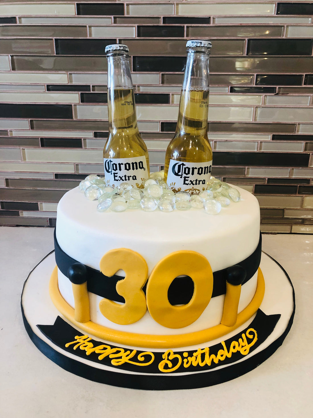 Corona Extra Beer Bottle Cake