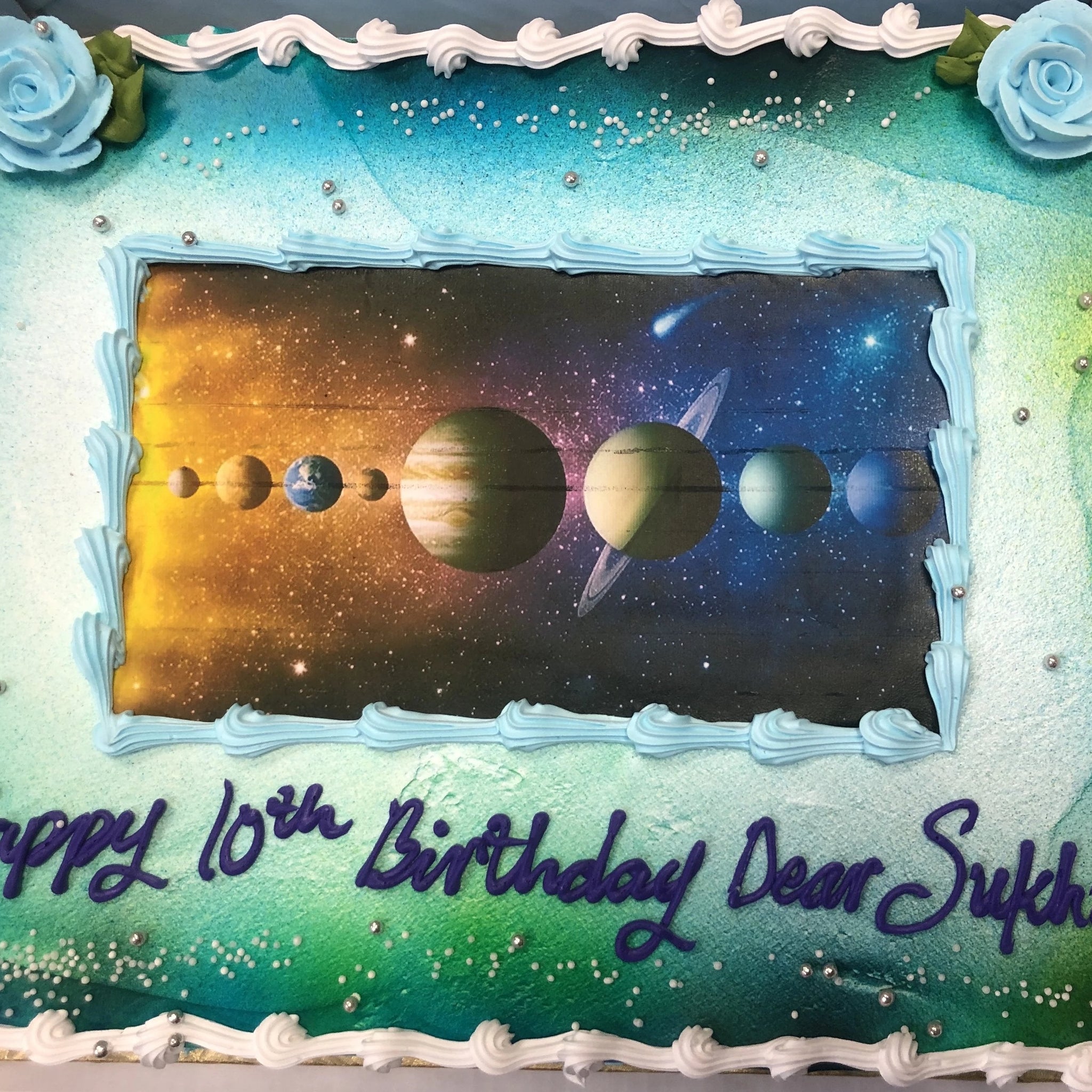 SOLAR SYSTEM PHOTO CAKE