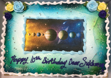 SOLAR SYSTEM PHOTO CAKE