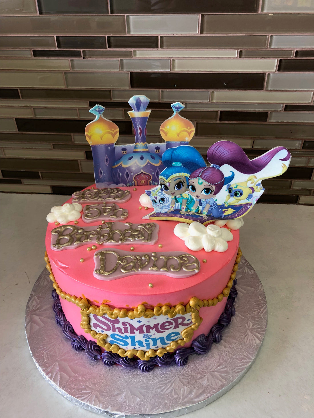 davina shimmer and shine Birthday Cake